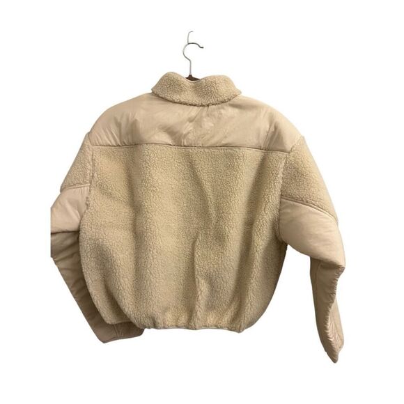 NWT Madewell Faux Shearling Half-Zip Pullover in Ecru size S - Picture 3 of 14